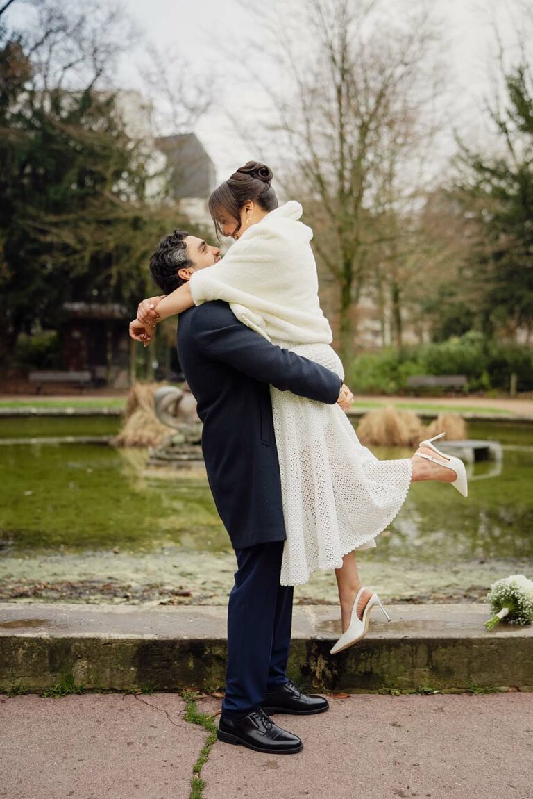 séance photo de couple durant un mariage en normandie par une photographe